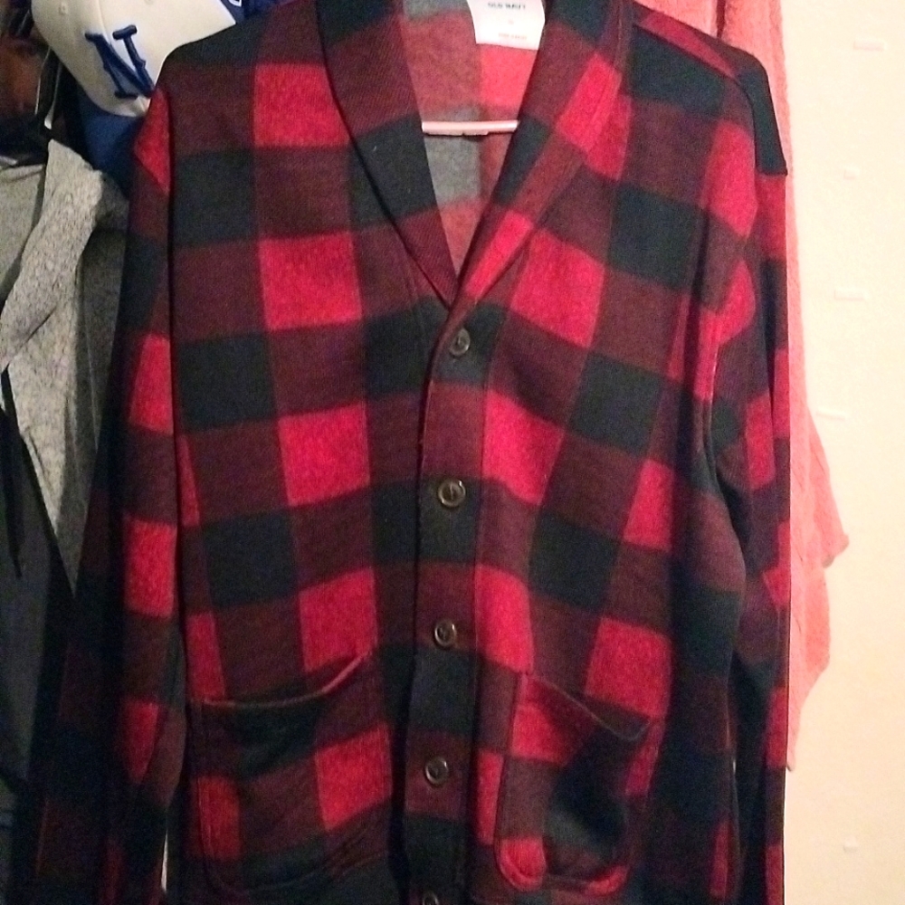 Fleece cardigan sweater